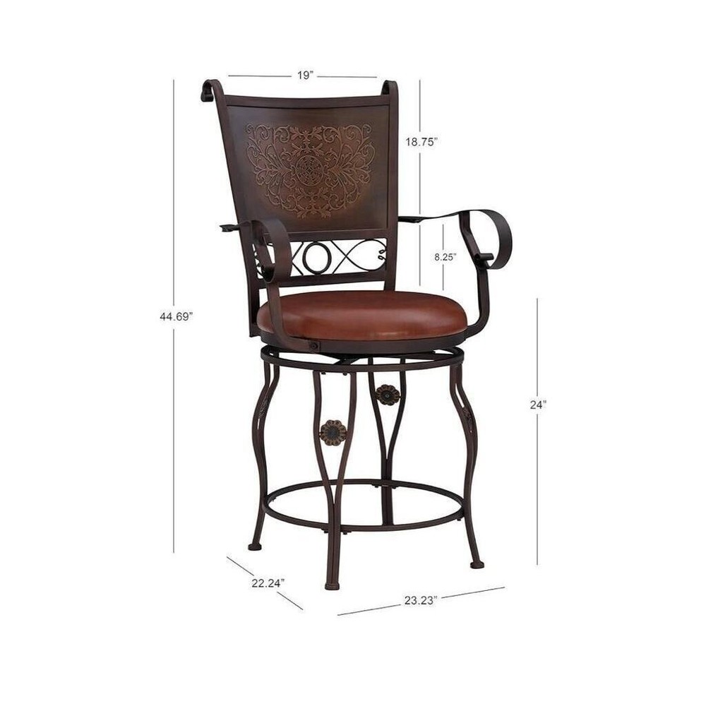 Two Counter Height Metal Bar Stools