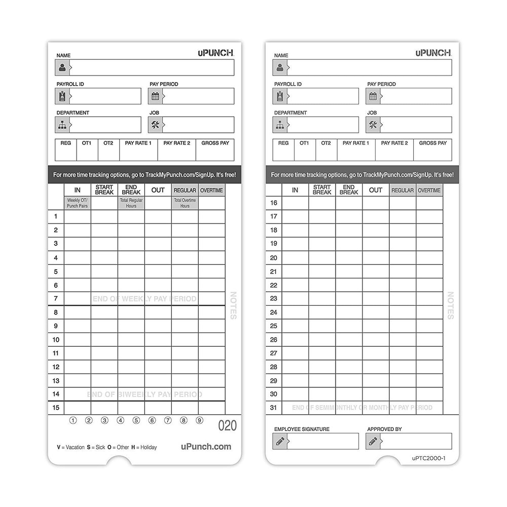 100 Time Cards For Hn4000