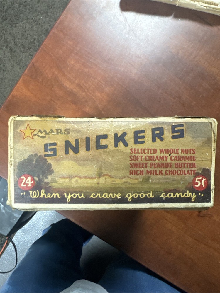Rare Vintage 5 Cent Mars Snickers Box