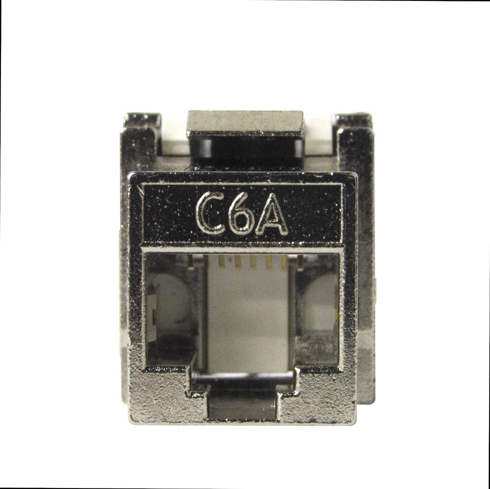 Ethernet coax wall plate with Cat6A shielded keystone jack(5 per order)