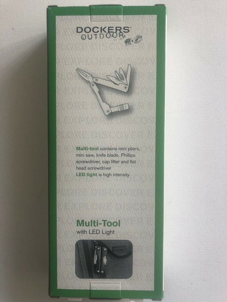 ! Dockers Outdoor Multi-Tool with LED Light Great Gift !