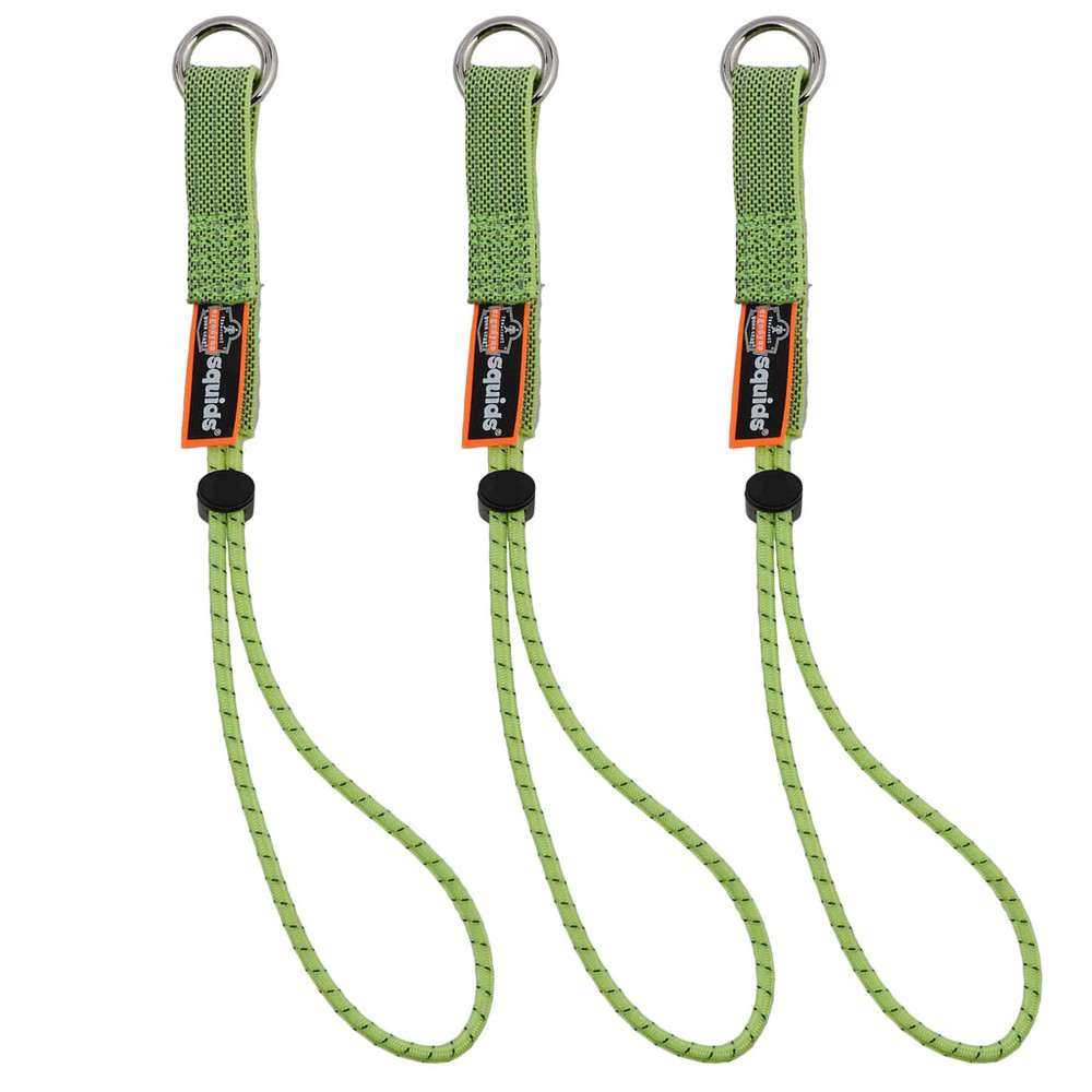 3703 3-Pack Standard Lime Elastic Loop Tool Tails Ext - 15Lbs - 19767