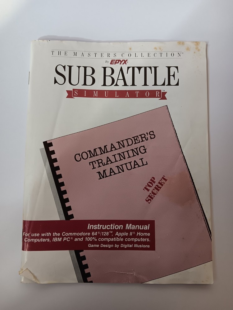 Commodore 64/128 Sub Battle Simulator Computer Game Software Tested/Works