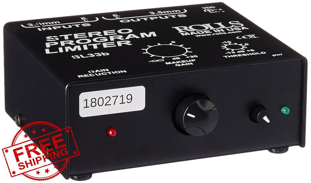 rolls Stereo Program Limiter Black SL33B