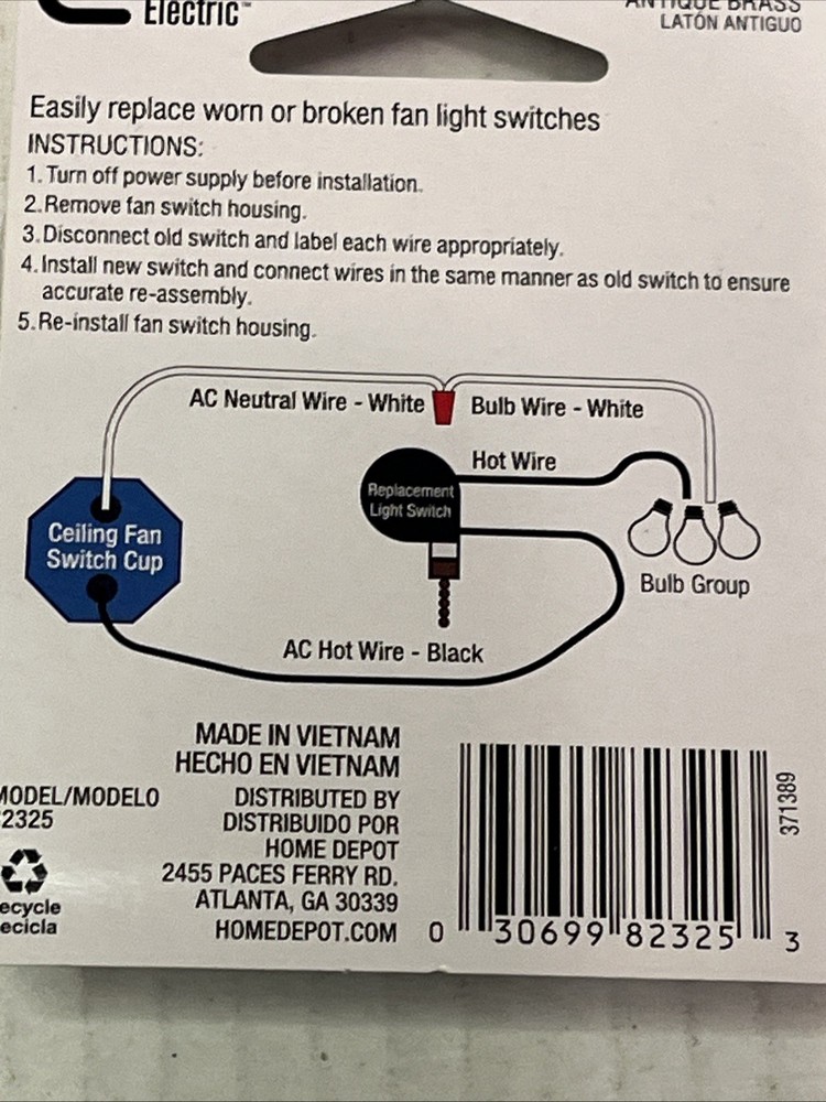 Commercial Electric Fan Light Switch with Pull Chain