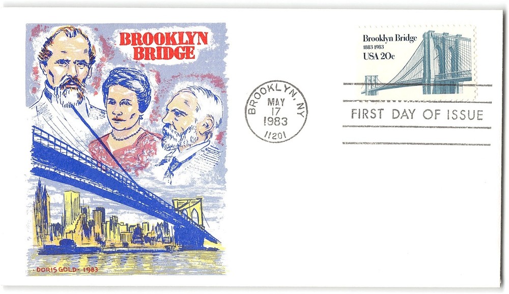 US #2041 FDC, 1983, Doris Gold Cachet