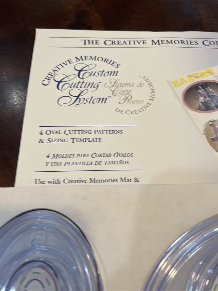 Creative Memories Custom Cutting System Patterns Templates Circles Ovals Lot