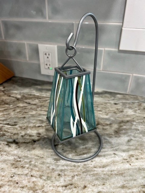 Glass Tea Light Candle Light Multicolored