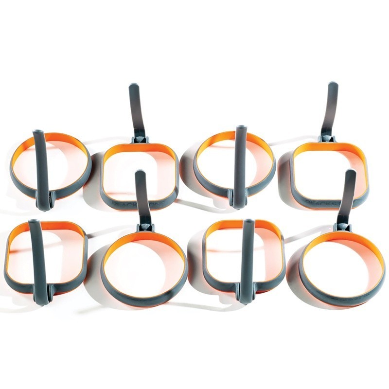 8 Pack Silicone Egg Rings Set Circle Square Nonstick Kitchen Cooking Tool New