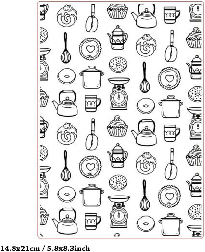 Baking Tools Background Texture 3D Plastic Embossing Folders for Card Making or