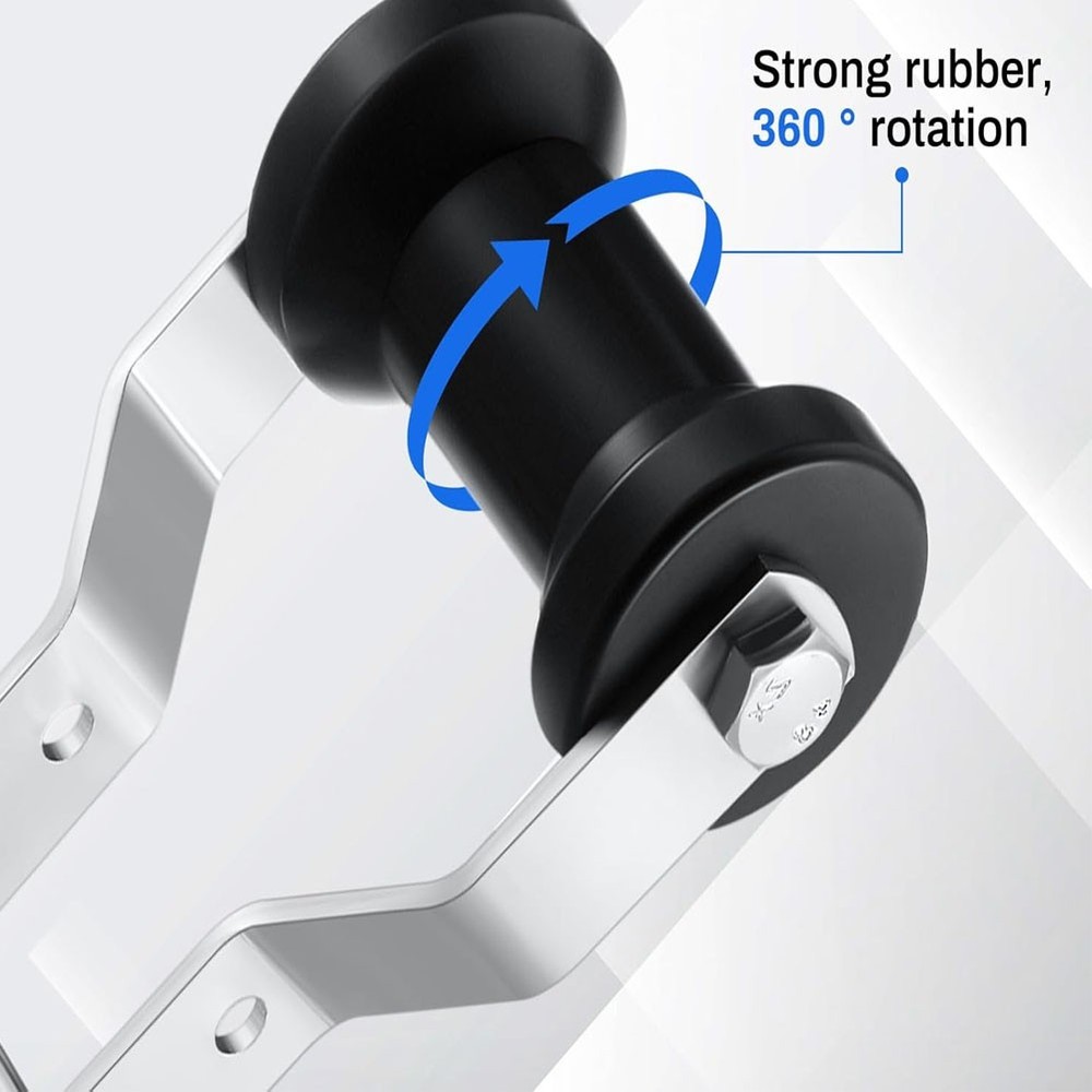 Updated 5" Boat Trailer Rollers with Brackets Black Adjustable Keel Roller Ass.