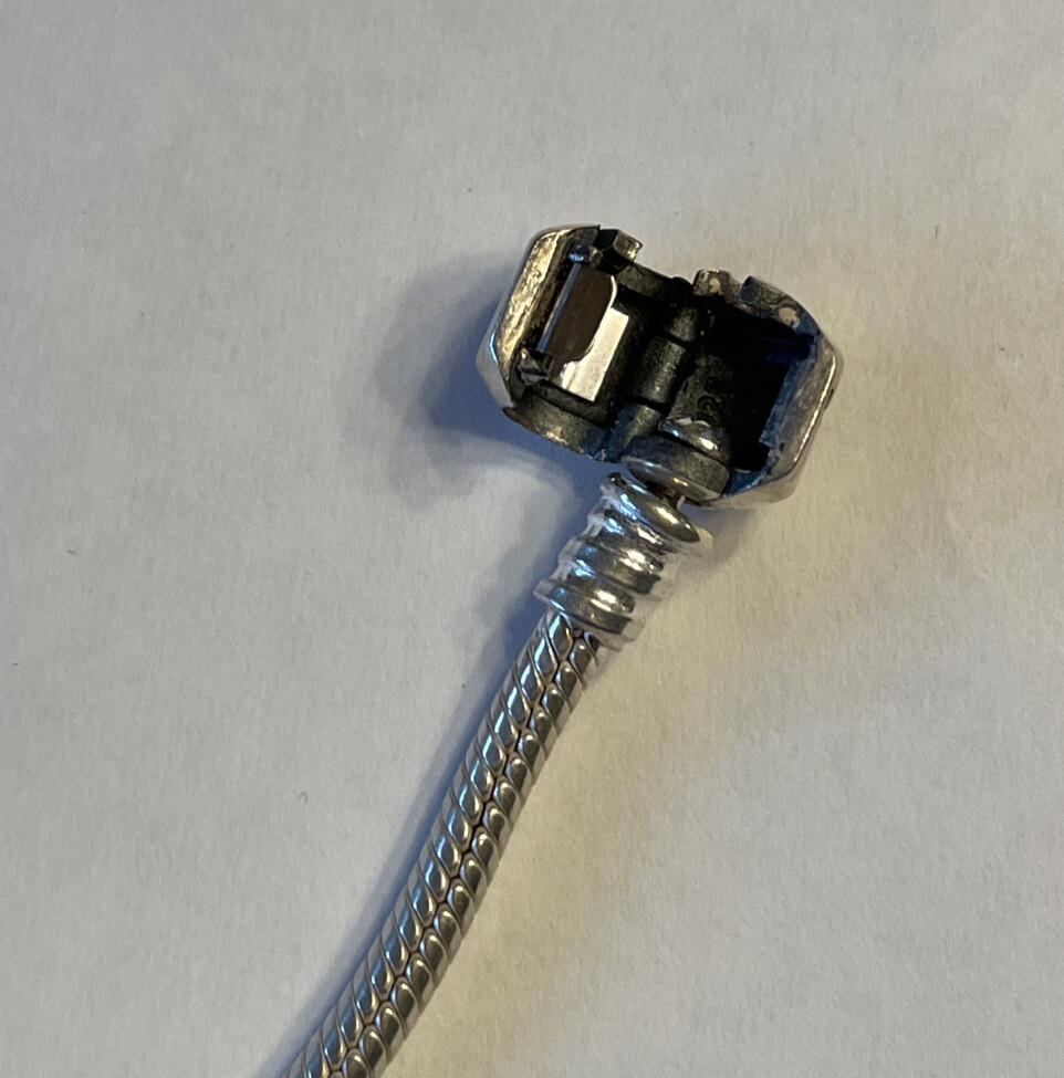 AUTHENTIC CLASSIC STARTER PANDORA STERLING SILVER SNAP CLASP BRACELET 7.5"