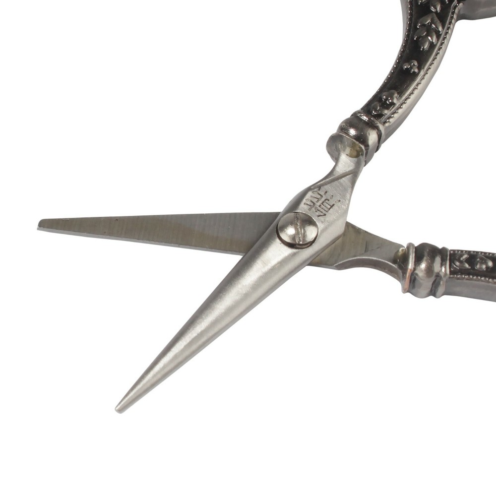 Embroidery Scissors Shears Roman Leaf Die Cast Handle