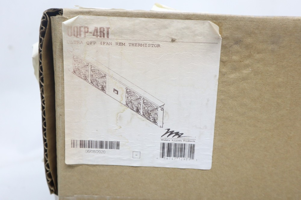 Middle Atlantic UQFP-4RT Quiet 4 Fan Panel - w/ Thermistor Cooling System - NEW