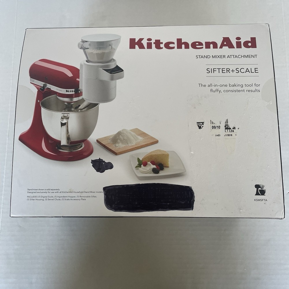 Kitchen Aid Sifter With Scale Stand Mixer Attachment Model KSMSFTA New Open Box
