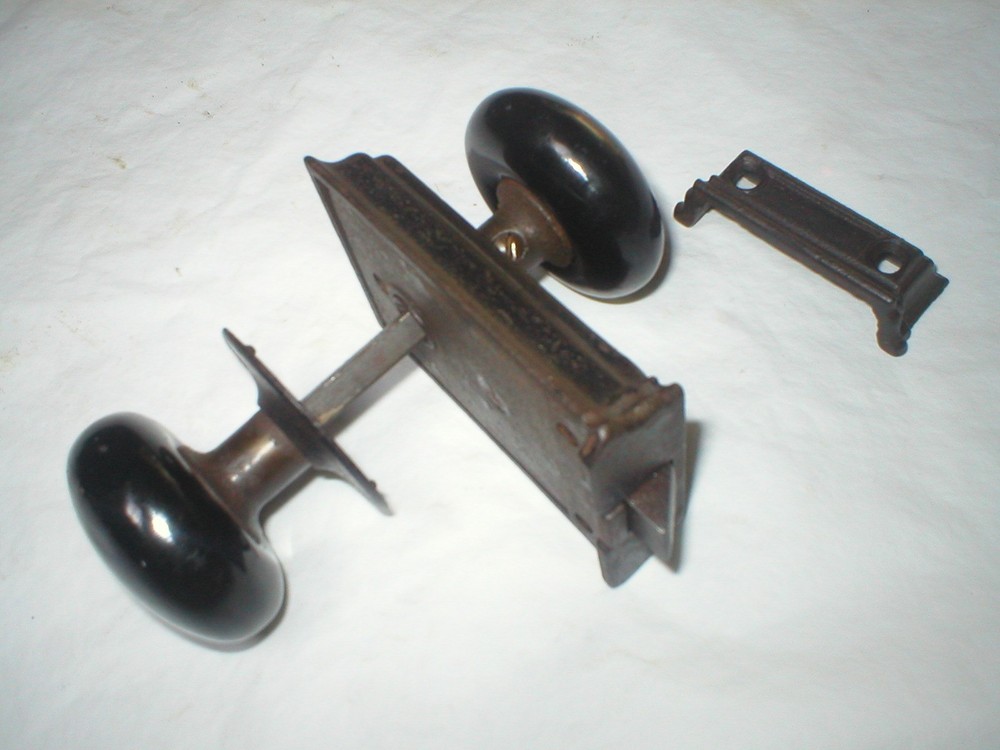 Antique Surface Mount Door Hardware with Porcelain Knobs