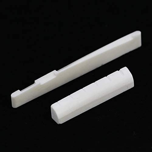 Miwayer 6 String Acoustic Guitar Bone Bridge Bridges 2 pair, white