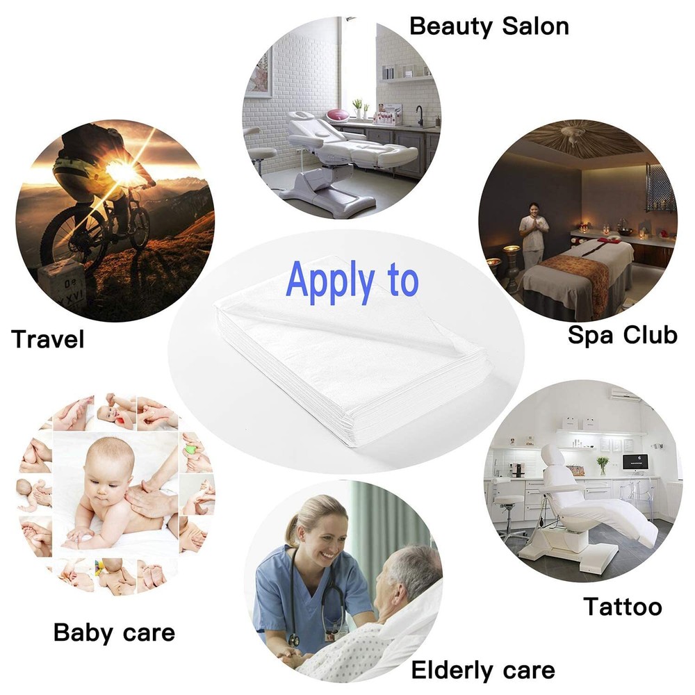 Disposable Massage Table Sheets Non Woven SPA Bed Covers Breathable 100 PCS