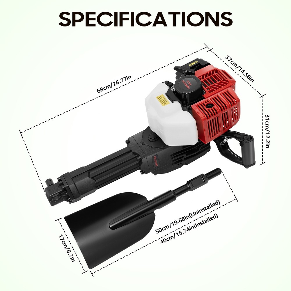 52CC 2Stroke Handheld Trencher Digger Machine Garden Tree Digger Digging Machine