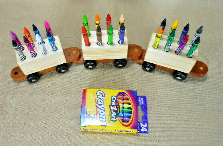 Crayon Holder Steam Train / Handmade