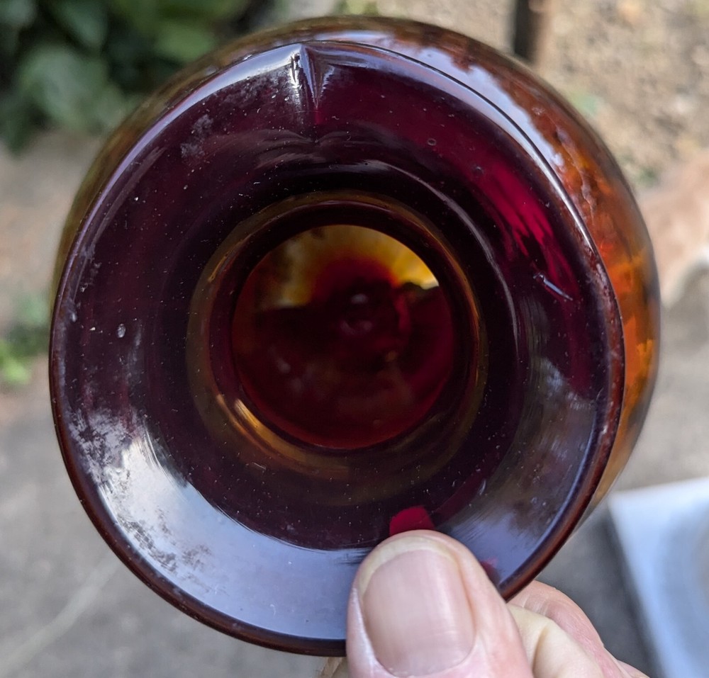 Hand Made Amberina Pitcher