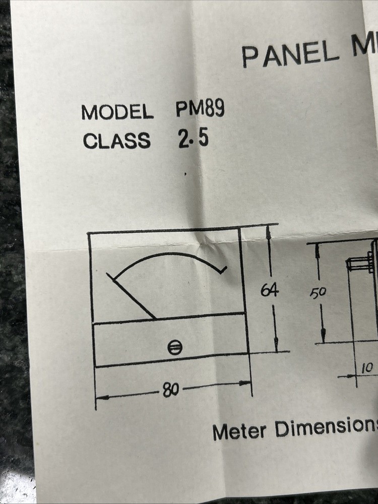 Panel Meter GME M89 DC Ammeter 100 Amp Class 2.5