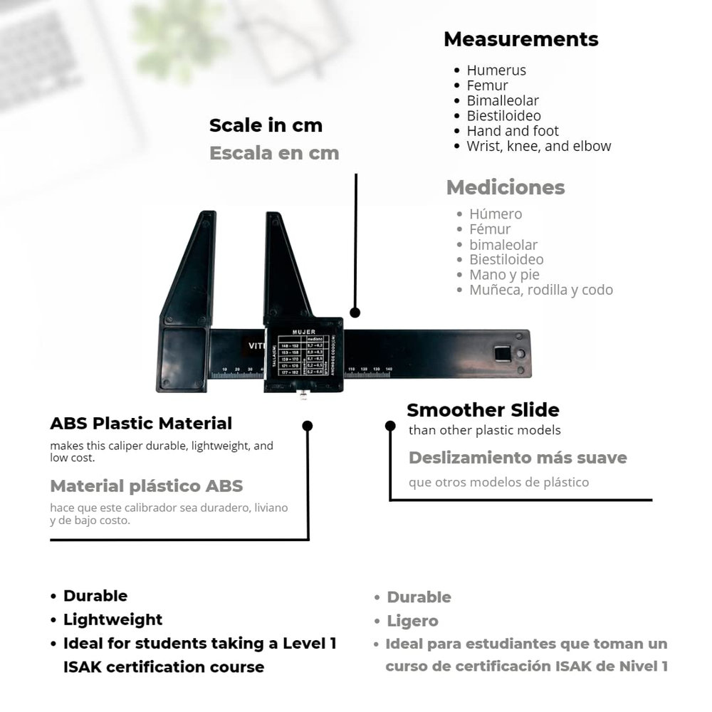 Basic Anthropometry Kit with Slim Guide Skinfold Caliper, Anthrometrix Software,