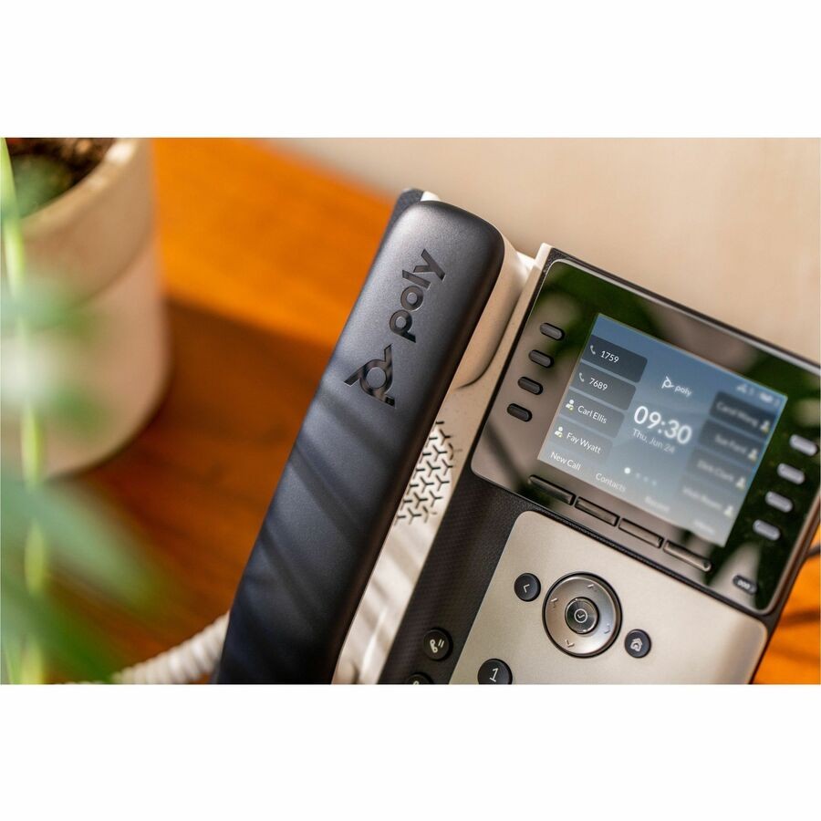 Poly Edge E320 IP Phone Bluetooth NFC PoE 82M88AA White/Blue