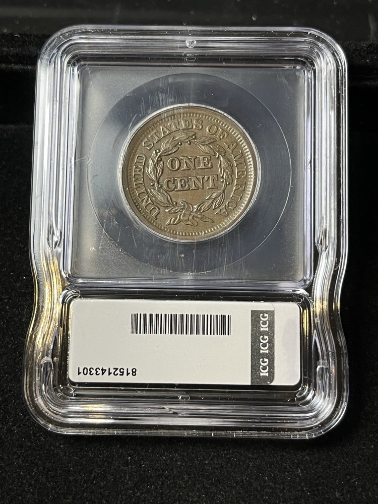 1852 Large Cent Au+