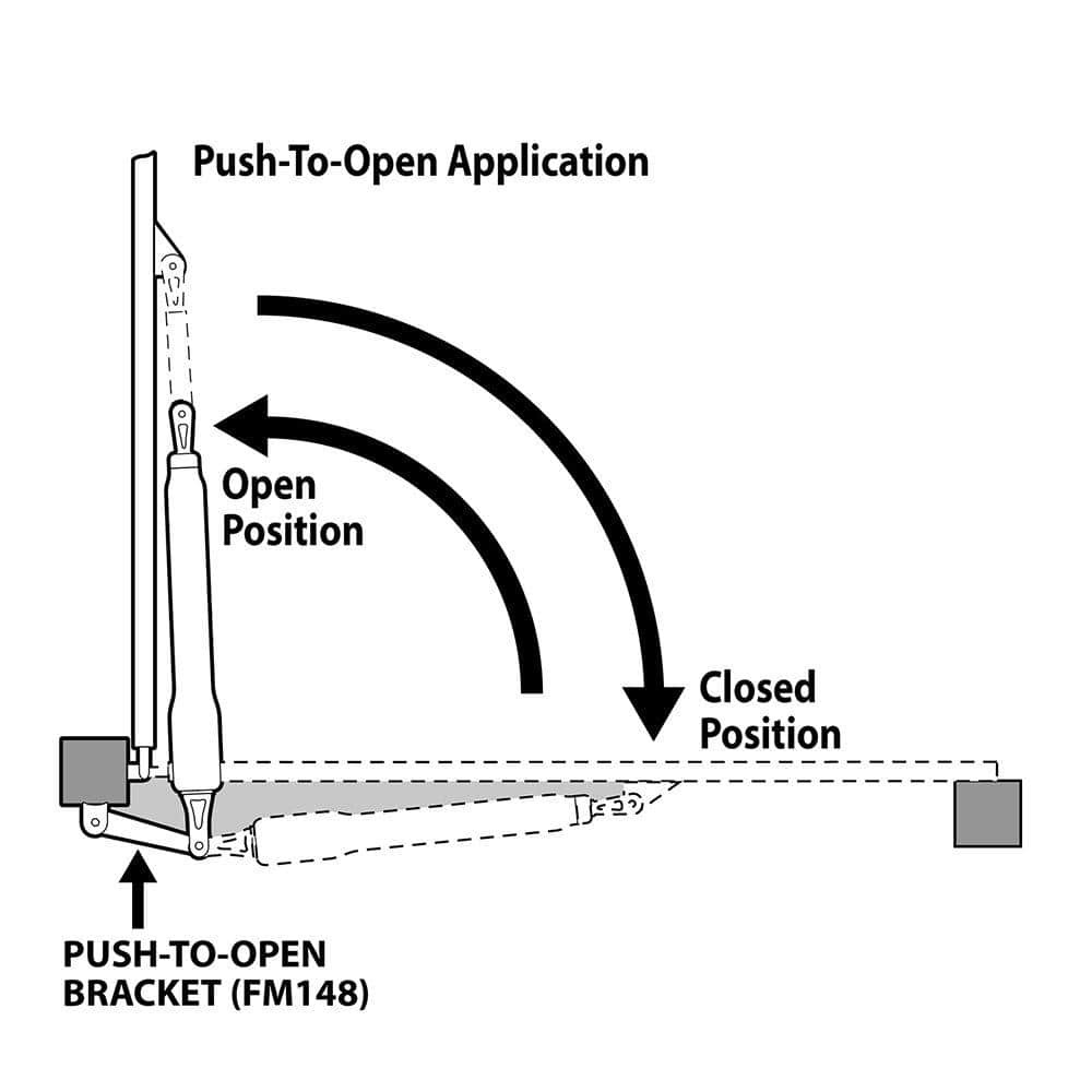 Push-To-Open Bracket for Driveway Gate Openers