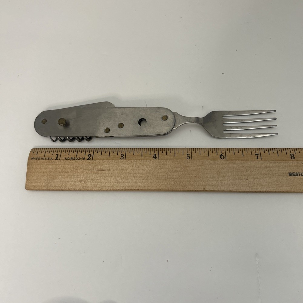 Vintage Folding Camping Backpacking Silverware Set Knife Fork Spoon Openers