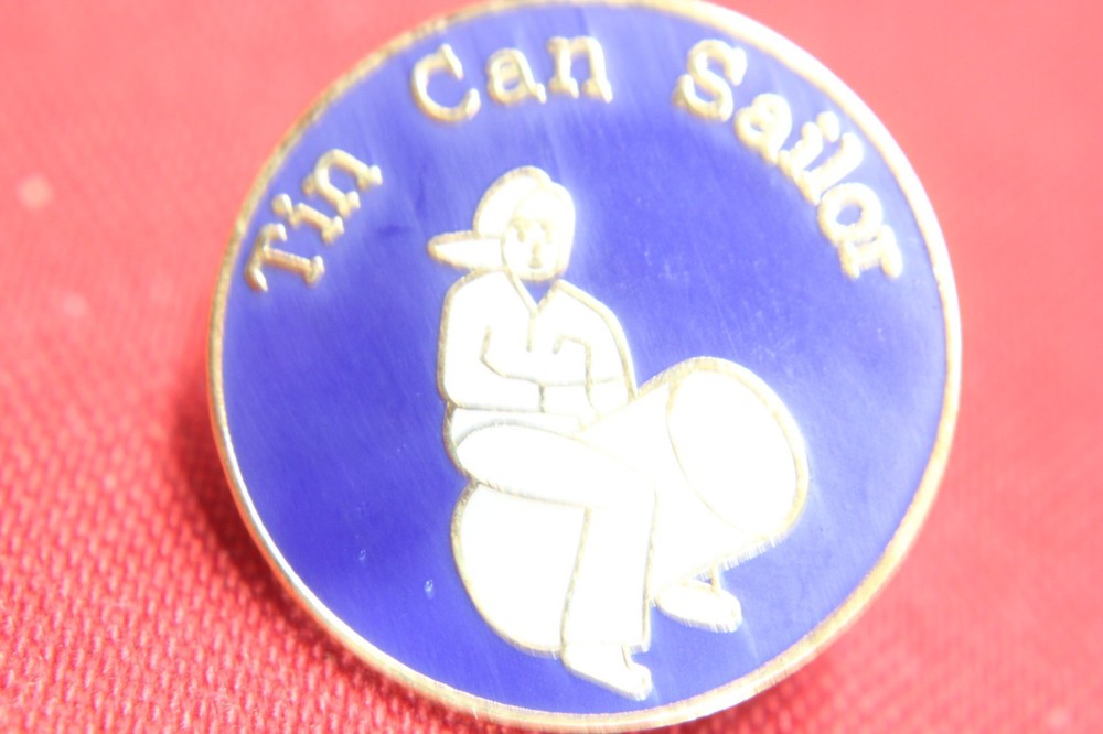 TIN CAN SAILOR HAT OR LABEL PIN