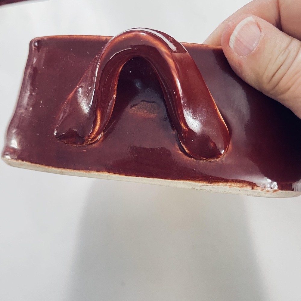 Handmade Rectangular Ceramic Baking Dish 10x7 Red Pottery Ovenware Rustic