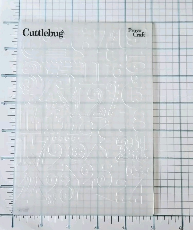 CHRISTMAS NUMBER COUNTDOWN Cuttlebug Embossing Folder 5"×7" Holiday Advent um553