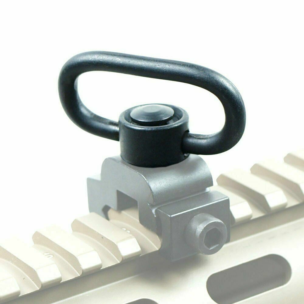 Heavy Duty Push Button Quick Detach Sling Swivel Adapter Attachment Point QD