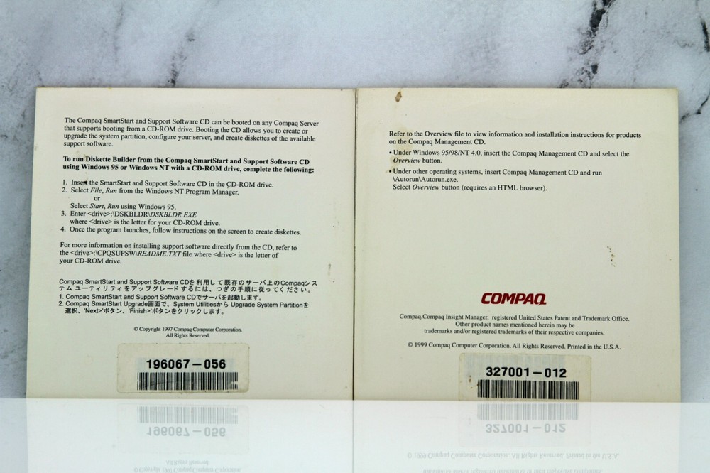 Compaq SmartStart & Management CD Disc Release 4.80
