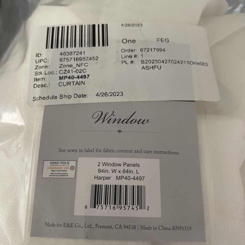 Set of 2 Avery Solid Crushed light weight filtering thin curtains 84in X 84in