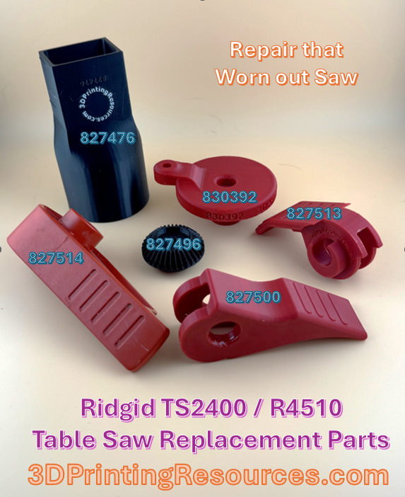 Ridgid TS2400 / R4510 Table Saw Replacement 830392 Elevation Handle
