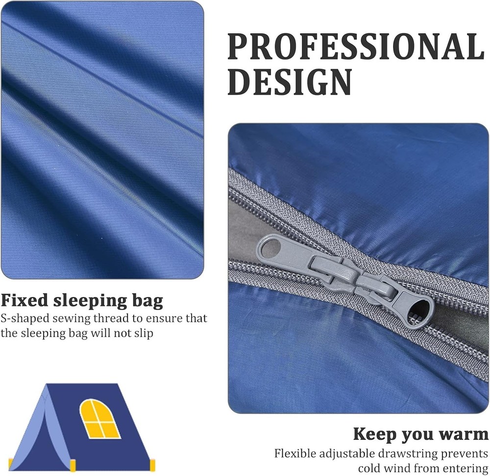 Warm Weather Sleeping Bag - Portable, Waterproof, Compact Lightweight, Comfor...