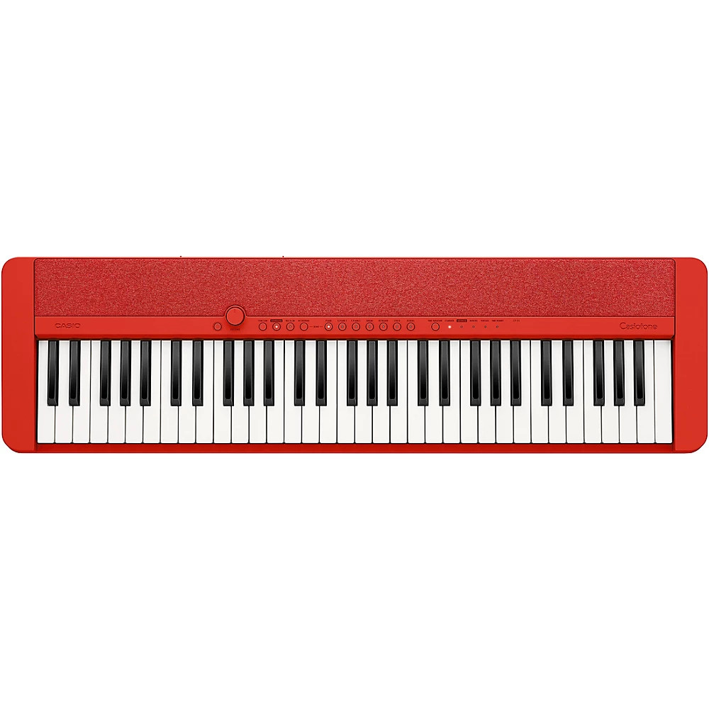 Casio Casiotone CT-S1 61-Key Portable Keyboard Essentials Bundle Red
