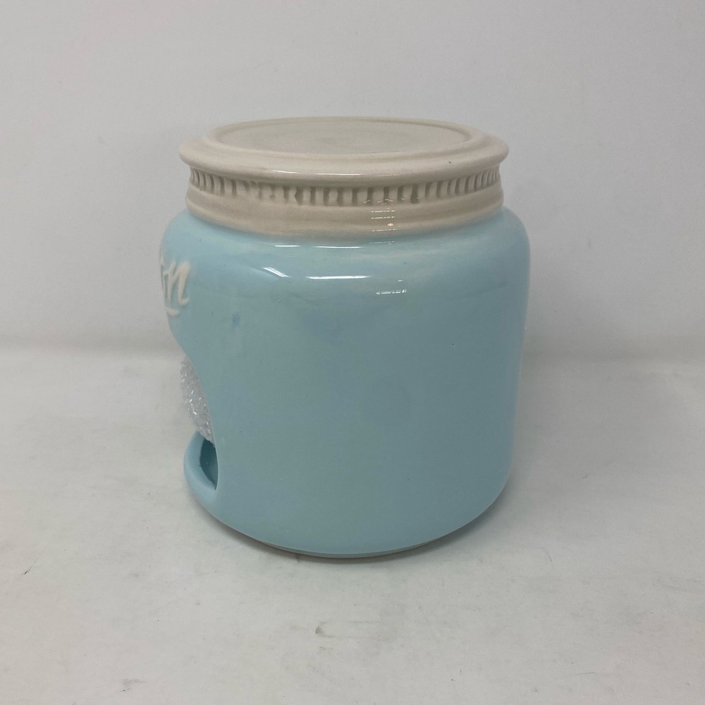 Goodscious Mason Ceramic Series Sponge Holder - Blue, 5 in, Includes Non-Scratch