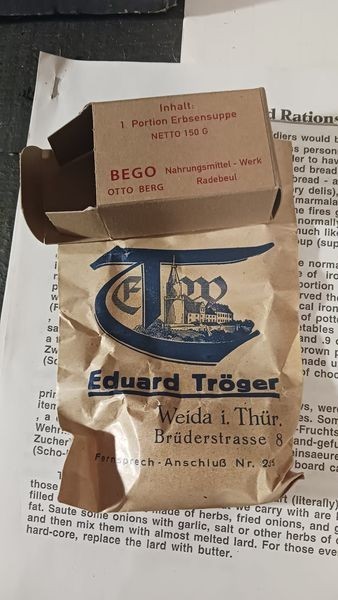 WW2 reproduction German field ration component - Soup in box