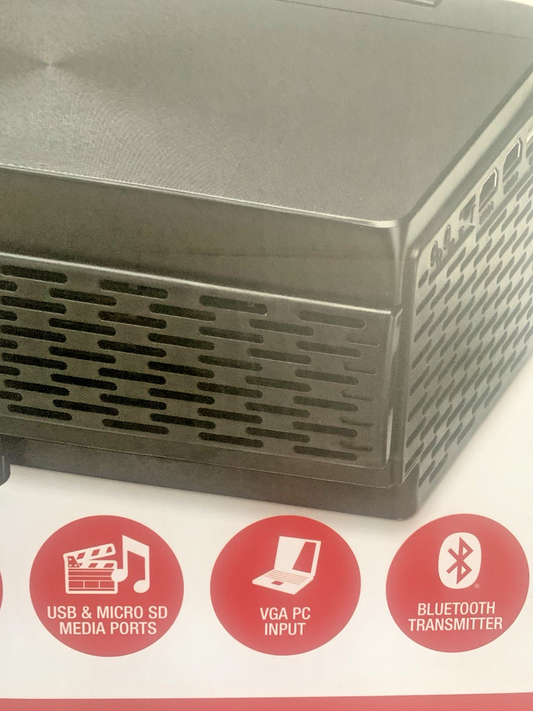 GPX All-In-One Projector Screen Kit Bluetooth Extra Bright Screen New