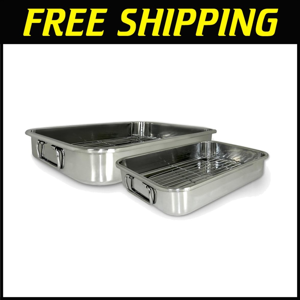 Stainless Steel Lasagna & Roasting Pan Set