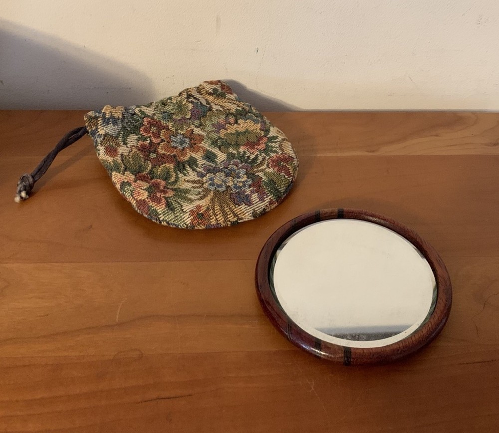 Handmade Mirror With Cloth Pouch