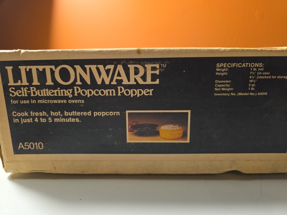 Littonware Self-buttering Popcorn Popper , Tested And Works, Still In Box.