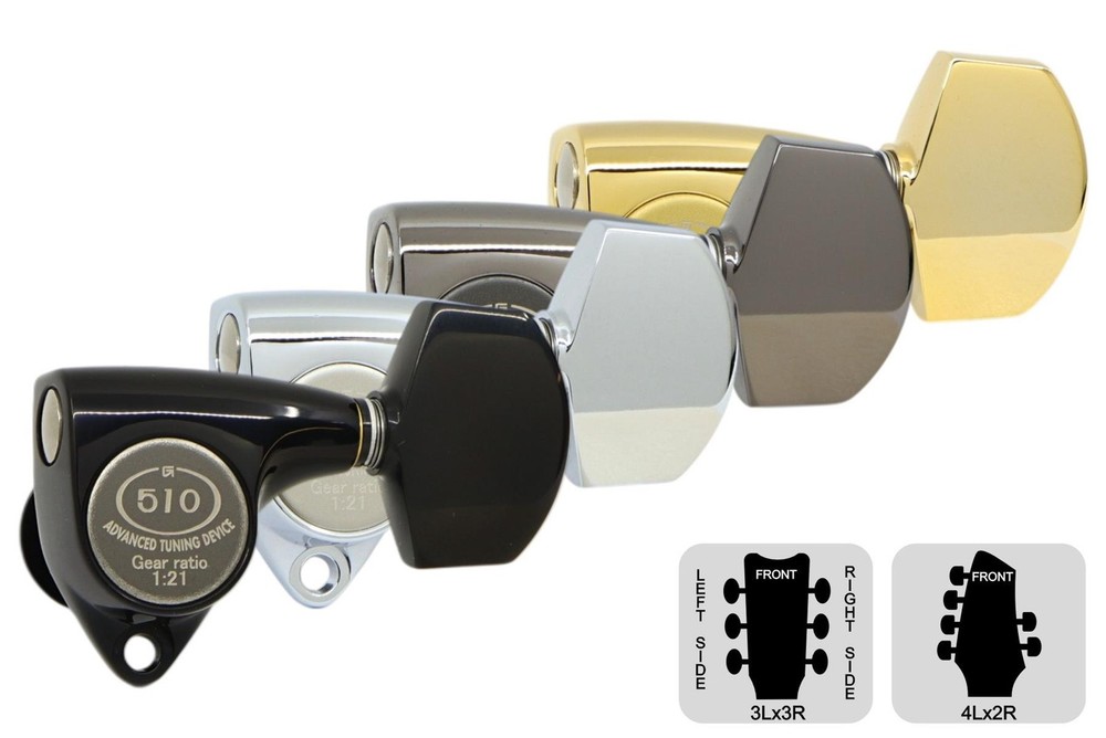 GOTOH SGV510Z-A01 Tuning Machine Midsize body-Large Knobs - Pre-Configured Sets