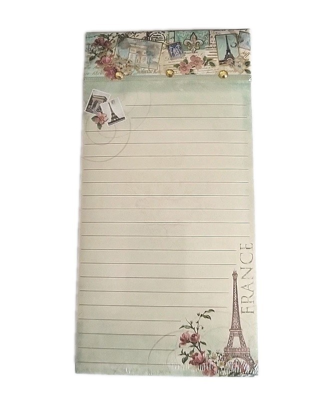 Punch Studio Jeweled Paris Theme Eiffeil Tower 100 Sheets Notepad. Sealed.