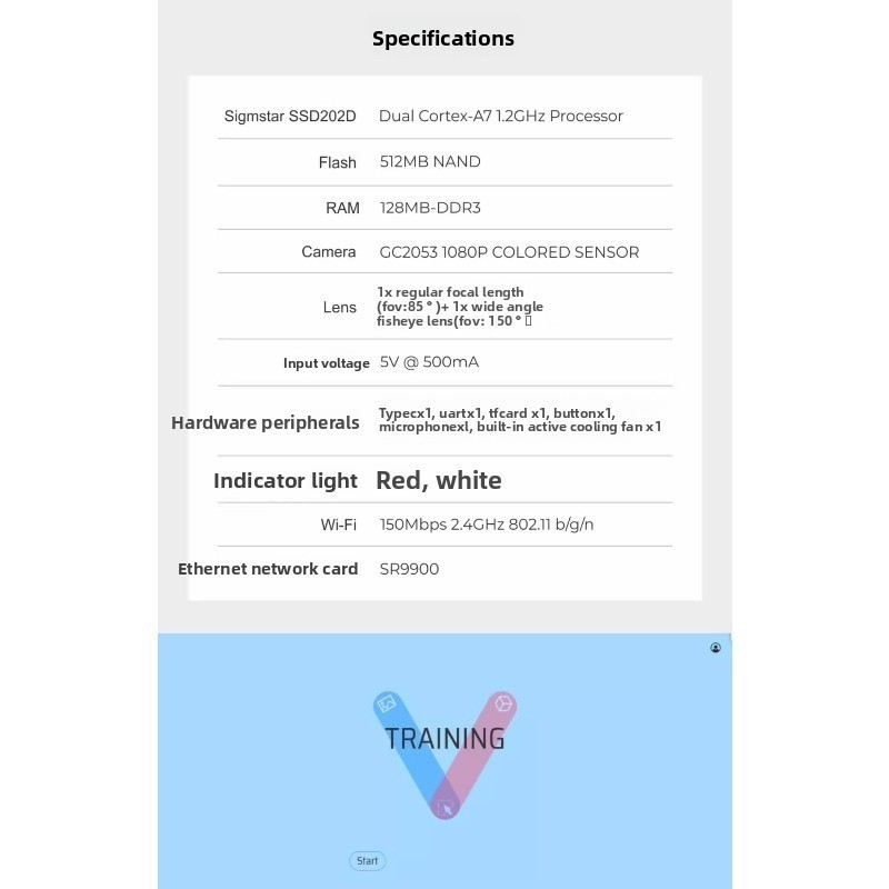 M5Stack UNIT-V2 M12 1080P AI Recognition Camera Programmable Camera Module