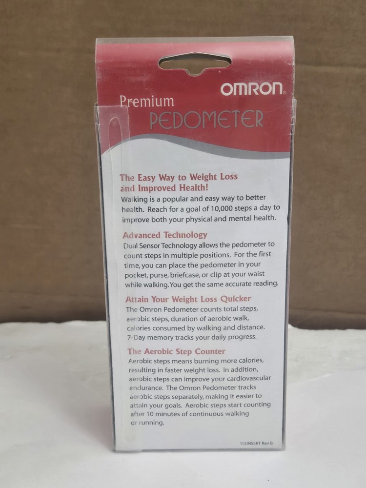 Omron Premium Pocket Pedometer Dual Sensor Tech SEALED 2004